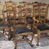 Ten Carved Quartersawn Oak Dining Chairs